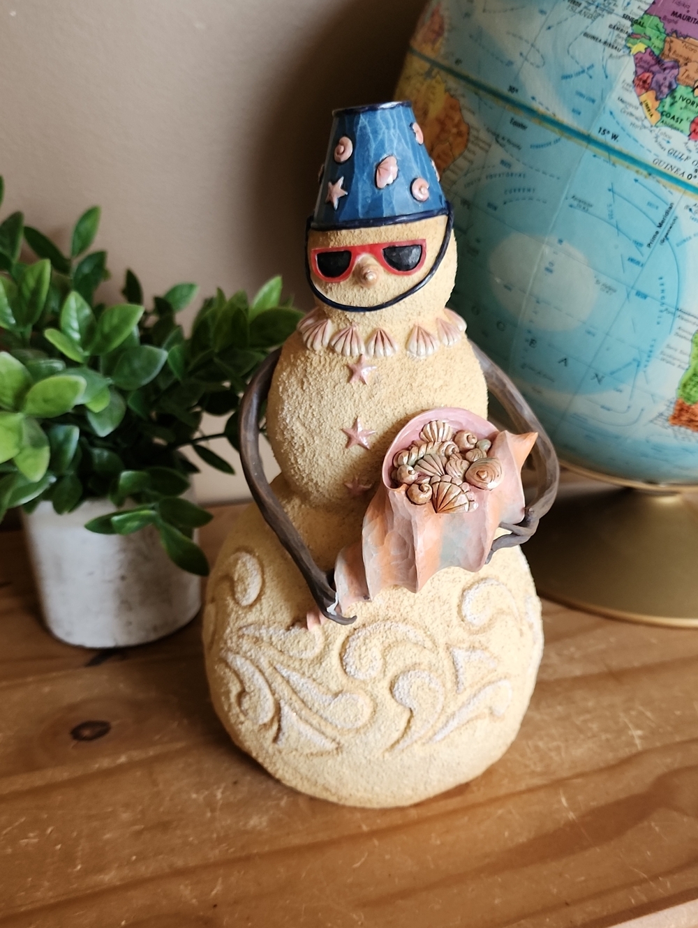 Jim Shore Heartwood Creek Collection rare beach snowman